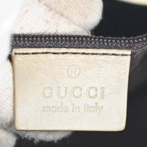 GUCCI GG Logo 2Way Shoulder Hand Bag Bamboo Leather Beige SHW 68TA208